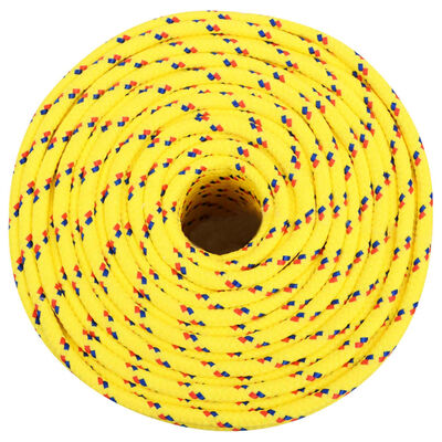 vidaXL Frânghie de barcă, galben, 10 mm, 500 m, polipropilenă
