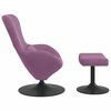 vidaXL Scaun Egg cu Taburet Violet Catifea