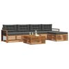 vidaXL Set de canapele de exterior cu pernă 6 pcs Natural și Antracit