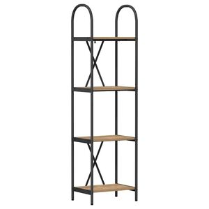 vidaXL Raft pentru cărți 4 niveluri 40 x 30 x 146 cm Lemn prelucrat