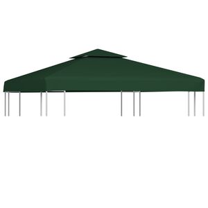vidaXL Copertină rezervă acoperiș pavililion, verde, 3x3 m, 310 g/m&sup2;