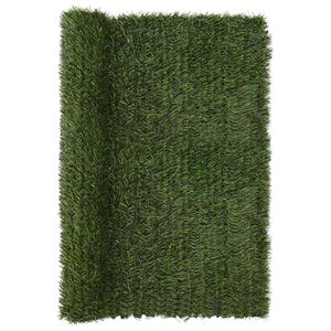 vidaXL Gard Artificial Verde deschis 1,5 x 6 m PVC și Oțel