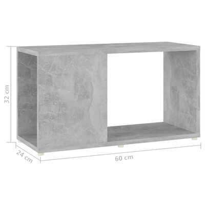 vidaXL Comodă TV, gri beton, 60x24x32 cm, PAL