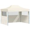 vidaXL Cort de petrecere pliabil cu 3 pereți, crem, 3 x 4 m, oțel