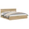 vidaXL Cadru de pat Stejar Sonoma 200 x 200 cm Lemn Ingineresc