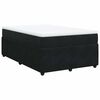vidaXL Pat box spring cu saltea, negru, 120x200 cm, catifea