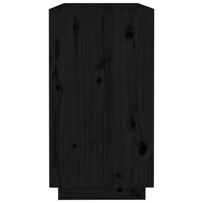 vidaXL Servantă, negru, 100x40x75 cm, lemn masiv de pin