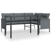 vidaXL Set de mobilier dining pentru grădină, 2 piese, antracit, oțel