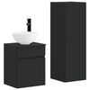 vidaXL Set de mobilier pentru baie 2 buc. Negru 33 x 34,5 x 100 cm