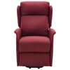 vidaXL Fotoliu de masaj cu ridicare, roșu vin, material textil