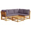 vidaXL Set mobilier de grădină cu perne, 5 buc., lemn masiv acacia