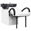 vidaXL Scaun pentru șampon Manual Alb și negru 136 x 60 x 92 cm PVC