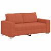 vidaXL Canapea extensibilă cu două locuri, roșu portocaliu, 180x77x82 cm, material catifea reiată