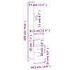 vidaXL Dulap înalt, alb, 34,5x34x180 cm, lemn prelucrat