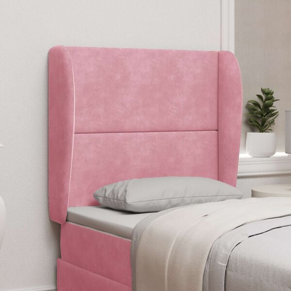 vidaXL Ureche pentru Tăblie Roz 80 x 23 x 6 cm Catifea