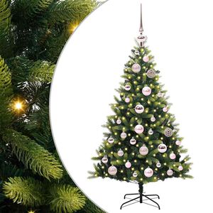 vidaXL Pom de Crăciun Artificial cu Ramuri Hinge, 150 LED-uri Verde