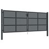 vidaXL Poartă de grădină antracit 400x150 cm oțel
