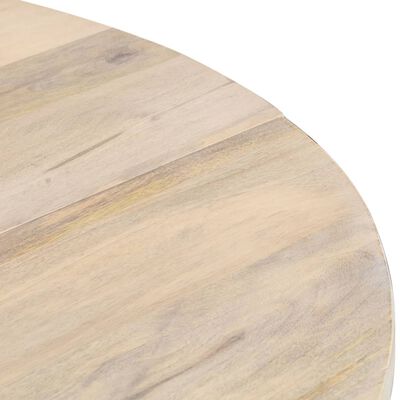 vidaXL Masă de bucătărie, 110x76 cm, lemn masiv de mango, rotundă