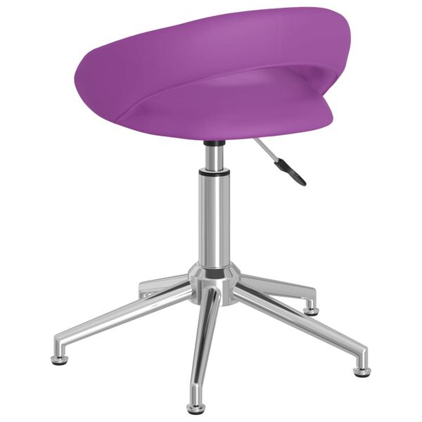 vidaXL Scaune de masă pivotante, 4 buc., violet, piele ecologică