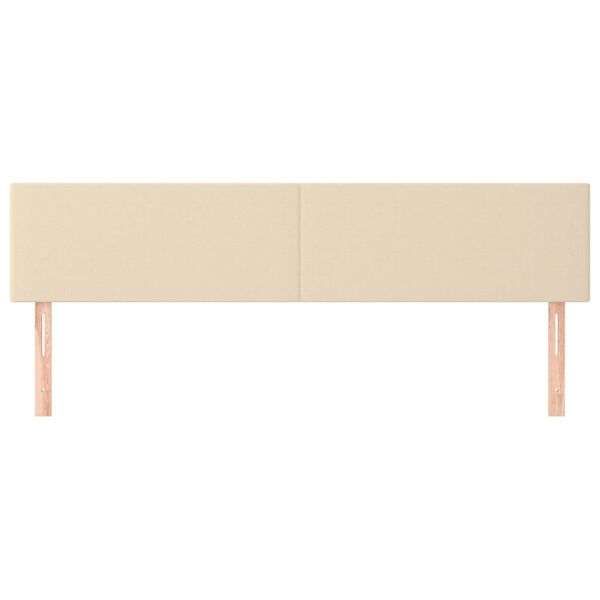 vidaXL Tăblii de pat, crem, 160x5x78/88 cm, textil