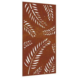 vidaXL Decorație perete de grădină 105x55 cm design frunze oțel Corten