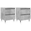 vidaXL Noptiere, 2 buc., gri beton, 40x35x50 cm, lemn compozit