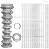 vidaXL Gard din plasă cu st&acirc;lpi, argintiu, 25x1,25 m, oțel galvanizat