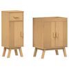 vidaXL Set de Mobilier pentru Baie 2 pcs Maro 114 x 43 x 73.5 cm