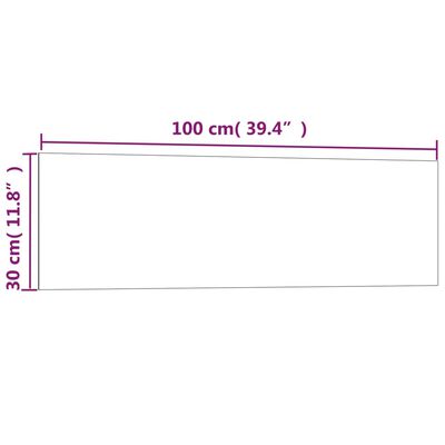 vidaXL Tablă magnetică de perete, alb, 100x30 cm, sticlă securizată