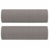 vidaXL Set de canapele cu perne, 3 piese, gri taupe, textil