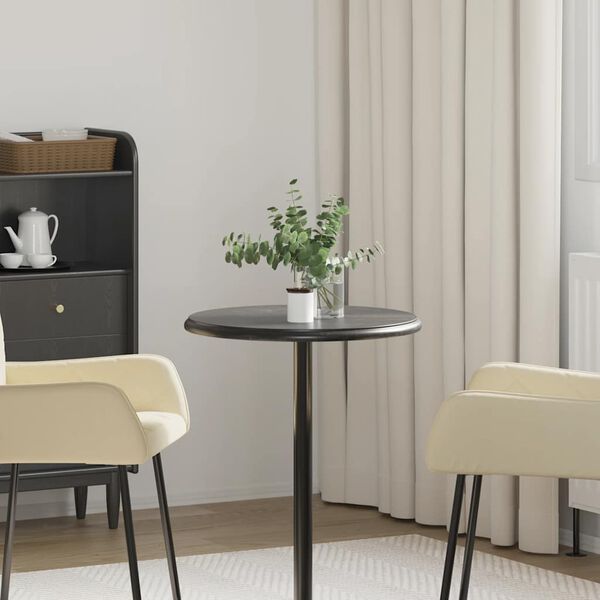 vidaXL Blat de masă, negru, &Oslash;50x2,5 cm, marmură