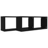 vidaXL Rafturi de perete cub 2 buc. negru 60x15x23 cm lemn prelucrat