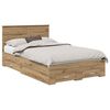 vidaXL Cadru de pat Stejar Artizanal 120 x 190 cm Lemn compozit