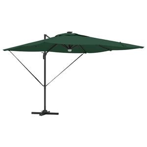 vidaXL Parasol Roma Verde 286 x 284 x 270 cm Aluminiu și poliester