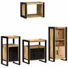 vidaXL Set de mobilier pentru baie 4 pcs Maro Lemn de mango solid