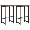 vidaXL Scaun de bar 2 buc. Stejar fumuriu 40 x 32 x 64 cm