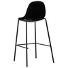 vidaXL Set mobilier de bar, 3 piese, negru, material textil