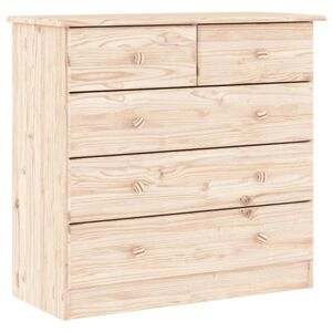 vidaXL Comodă cu sertare ALTA, 77x35x73 cm, lemn masiv de pin