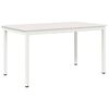 vidaXL Masă de dining Alb 140 x 80 x 75 cm Lemn de pin masiv