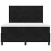 vidaXL Pat cu arcuri cu saltea cu headboard Negru 140 x 200 cm Catifea