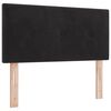 vidaXL Pat cu arcuri cu saltea cu headboard Negru 120 x 200 cm Catifea