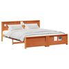 vidaXL Cadru de pat Maroniu cerat 200 x 200 cm Lemn masiv de pin