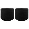 vidaXL Sfoară din bumbac 2 buc. 2 mm 100 m Negru 100% bumbac