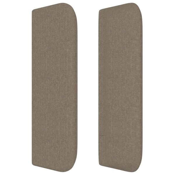vidaXL Tăblie de pat cu aripioare gri taupe 93x16x78/88 cm textil