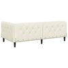 vidaXL Cadru de pat colțar cu headboard Crem 100 x 200 cm Catifea