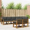 vidaXL Set de canapele de exterior cu pernă 8 pcs Natural și Antracit