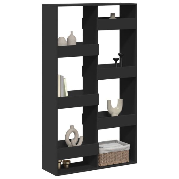 vidaXL Separator de cameră, negru, 100x33x175 cm, lemn prelucrat