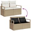 vidaXL Set de canapele pentru grădină cu pernă 8 pcs Bej Rattan poli