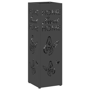 vidaXL Stand pentru Umbrele de Plouă Negru 15,5 x 15,5 x 49 cm Oțel