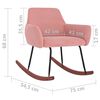 vidaXL Scaun balansoar, roz, catifea